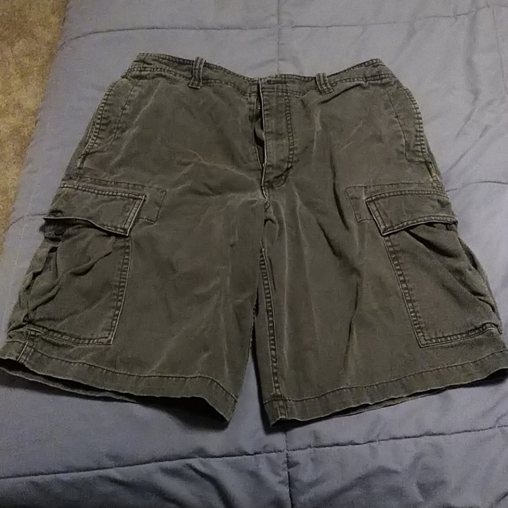 Blue khaki shorts